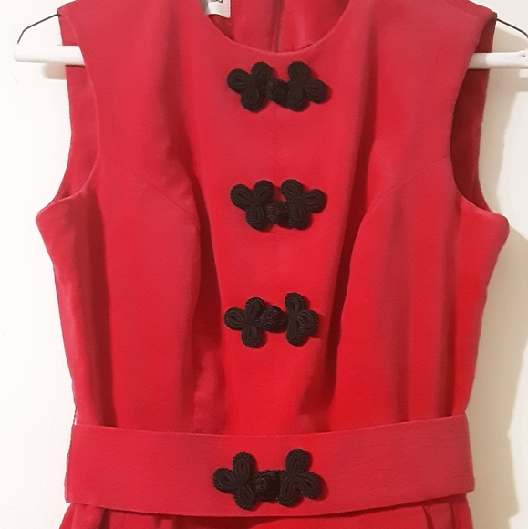 1960's brocaded velvet Midge Grand wiggle dress - Picture 9 of 13